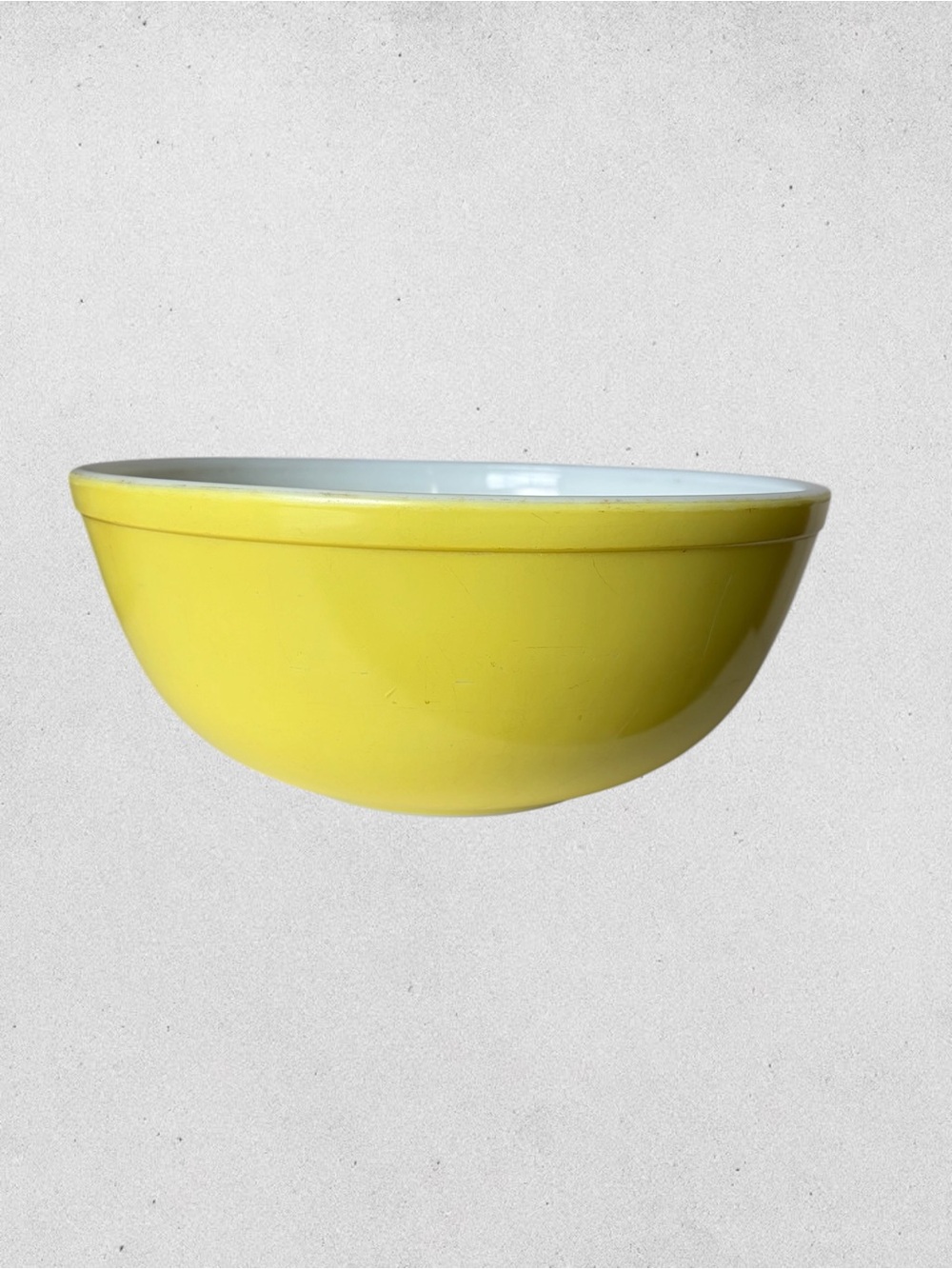 Pyrex Vintage #404 Yellow Primary Mixing Bowl 4-Quart Glossy